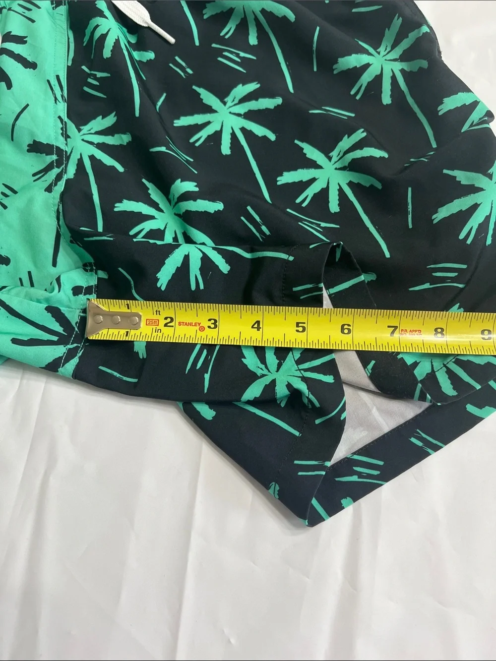 Chubbies Two-Tone Mint and Black Palm Swim Shorts